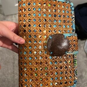 Vera Bradley Brown and Blue Clutch